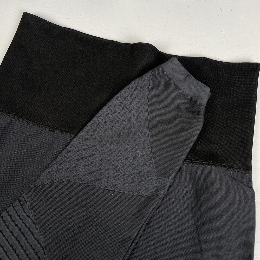 Spanx Leggings Women's Size Extra Large Gray Black Activewear Gym Training
